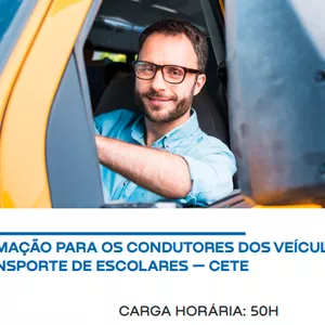 Imagem de capa para o Curso online Formação para os condutores dos veículos de  transporte de escolares — CETE