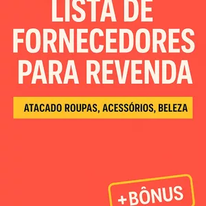 Imagem de capa para o Ebook Lista de Fornecedores para Revenda | Atacado Roupas, Acessórios, Beleza + Bônus