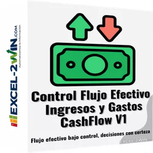 Imagen de portada para Ebook Control Flujo Efectivo Ingresos y Gastos - Cashflow V1 | Plantilla Automatizada Excel 