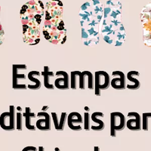 Imagem de capa para o Ebook Estampas Editáveis para Chinelos