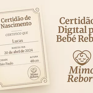 Imagem de capa para o Ebook Certidão de Nascimento Digital para Bebê Reborn(feito sob medida) – Mimo Reborn