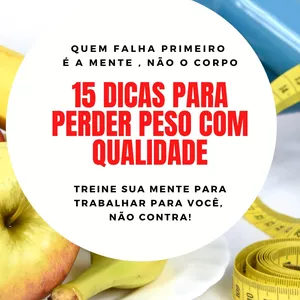 Imagem de capa para o Ebook 15 DICAS PARA PERDER PESO COM QUALIDADE