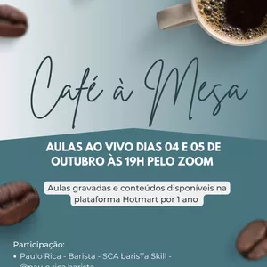 Imagem de capa para o Curso online Café à mesa
