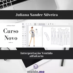 Imagem de capa para o Curso online Intermediário alfaiataria (2) - Moldelagem digital - Aprenda na prática | Vestido de alfaiataria