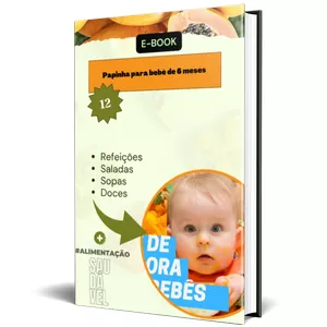 Imagem de capa para o Ebook Papinha para bebê de 6 meses