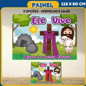 Imagem de capa para o Curso online Painel Jesus é a Nossa Páscoa – Decoração para Ministério Infantil em Arquivo PDF para Imprimir