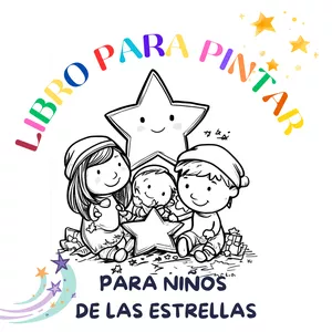 Imagen de portada para Ebook  Libro para pintar para niños de las estrellas