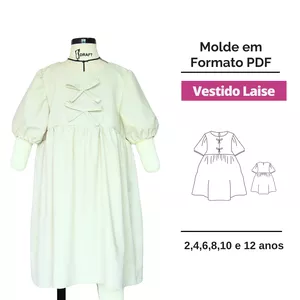 Imagem de capa para o Ebook Molde Vestido Infantil Laise 