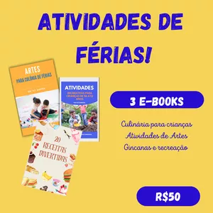 Imagem de capa para o Ebook  E-books de atividades de Férias