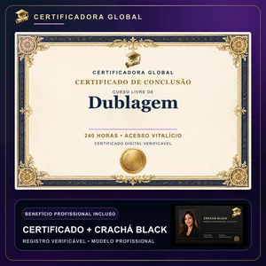 🔥 BOLSA 100% [APLICADA] - [MATRÍCULA] CURSO DE FORMAÇÃO EM DUBLAGEM - ACESSO VITALÍCIO - CRACHÁ BLACK + REGISTRO - CASHBACK R$ 25 - BÔNUS APOSTILA EXTRA - CG