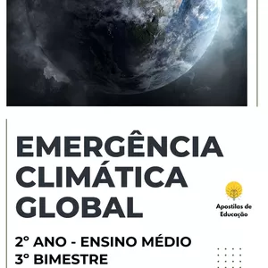 Imagem de capa para o Ebook Emergência Climática Global 2º Ano 3º Bimestre (Ensino Médio) - Apostila com Planos de Aula