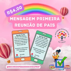 Imagem de capa para o Ebook ❤️ Mensagem Reunião de Pais - Querida Família ❤️