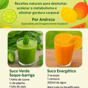 Imagem de capa para o Ebook Receitas Detox para emagrecer 