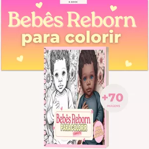 Imagem de capa para o Ebook BEBÊS REBORN PARA COLORIR 