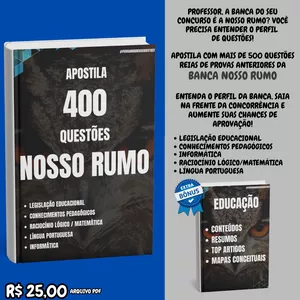 Imagem de capa para o Ebook NOSSO RUMO - APOSTILA DE QUESTÕES + BÔNUS