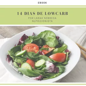Imagem de capa para o Ebook 14 Dias de Receitas Low Carb por Larah Nobrega