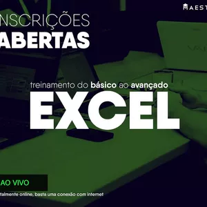 Imagem de capa para o Evento online Curso de Excel - Parceria Maestria e Biomas Jr.