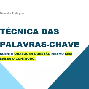 Imagem de capa para o Ebook TÉCNICA DAS PALAVRAS-CHAVE