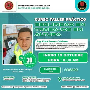 Imagen de portada para Curso online CURSO TALLER PRACTICO SEGURIDAD DE TRABAJOS EN ALTURA