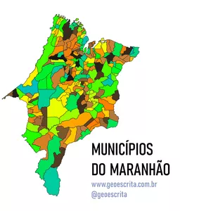 Imagem de capa para o Curso online Municípios do Maranhão - Mapa Editável para PowerPoint e SVG v2.0