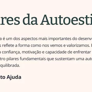 Imagem de capa para o Ebook Pilares da Autoestima