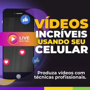 Imagem do curso Filmagem e edição com celular - Crie vídeos incríveis.