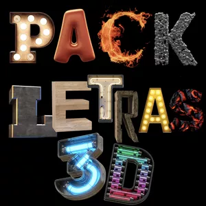 Imagem de capa para o Curso online PACK LETRAS E NÚMEROS 3D