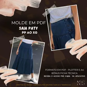 Imagem de capa para o Curso online ✨NS Molde em PDF - Saia Paty ID 3573855 [PP ao XG]