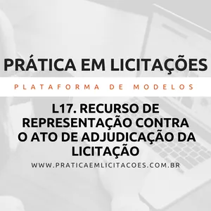 Imagem de capa para o Ebook L17 MU. Recurso de representação contra o ato de adjudicação da licitação