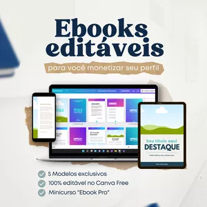 Imagem de capa para o Curso online Pack Ebook - @canvapacks e @carolblins
