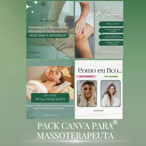 Imagem de capa para o Ebook Pack 100 Posts para Massoterapeuta