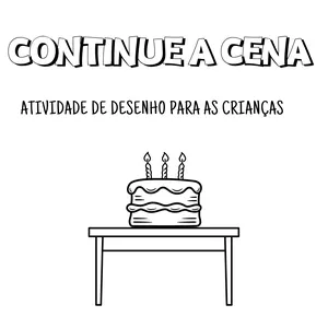 Imagem de capa para o Ebook Atividade de desenho - Continue a Cena (PDF com 6 páginas)