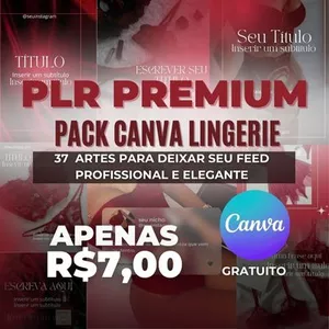 Imagem de capa para o Ebook PACK PREMIUM CANVA LINGERIE
