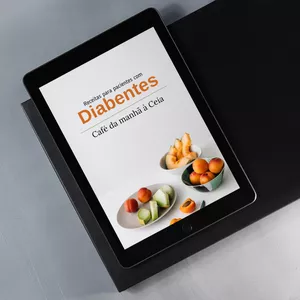 Imagem de capa para o Ebook Receitas para pacientes com diabetes.