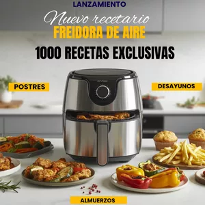 Imagen de portada para Ebook Mil Recetas para Volar con tu Freidora Comé rico, comé mejor.