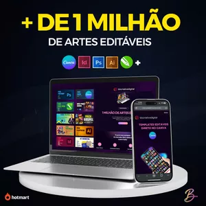 Imagem de capa para o Curso online 1 MILHÃO DE ARTES EDITÁVEIS