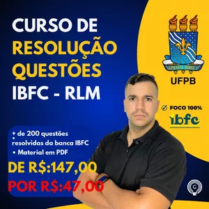 Imagem de capa para o Curso online RETA FINAL UFPB - SÓ QUESTÕES IBFC