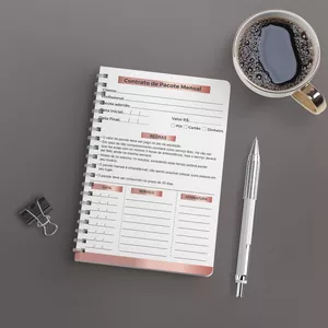 Imagem de capa para o Ebook Ficha para pacotes de atendimento mensal para  manicure, Pedicure, estética etc. 