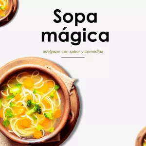 Imagen de portada para Ebook Sopa mágica: adelgazar con sabor y comodida