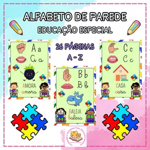 Imagem de capa para o Ebook ALFABETO DE PAREDE  - EDUCAÇÃO ESPECIAL