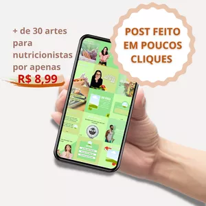 Imagem de capa para o Ebook Post feito em poucos cliques para Nutricionistas
