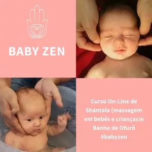 Imagem de capa para o Curso online Baby Zen - Curso de Shantala (massagem em bebês) e Banho de Ofurô