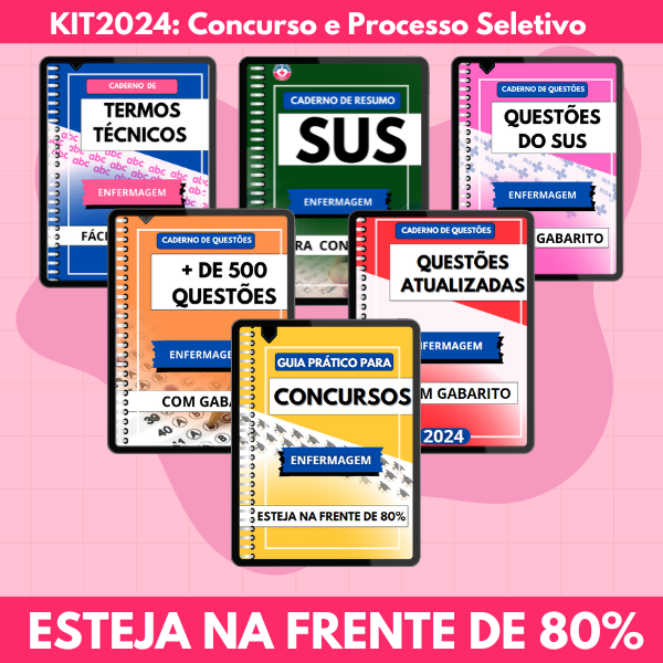 Imagem de KIT 2024: Concurso e Processo Seletivo - Enfermagem criado por ENFERMAGEM AQUI  na hotmart
