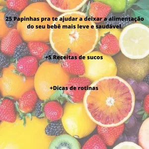 Imagem de capa para o Ebook Receitas de papinhas e dicas de rotinas