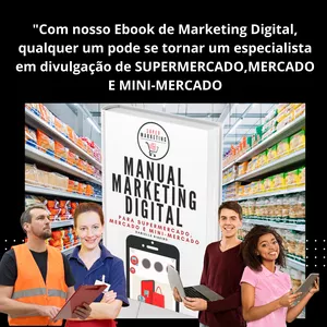 Imagem de capa para o Ebook Manual Marketing digital para Supermercado,Mercado,Mini-mercado,