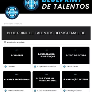 Imagem de capa para o Curso online Acesso Vitalicio Workbook LIDE - Blueprint de Talentos