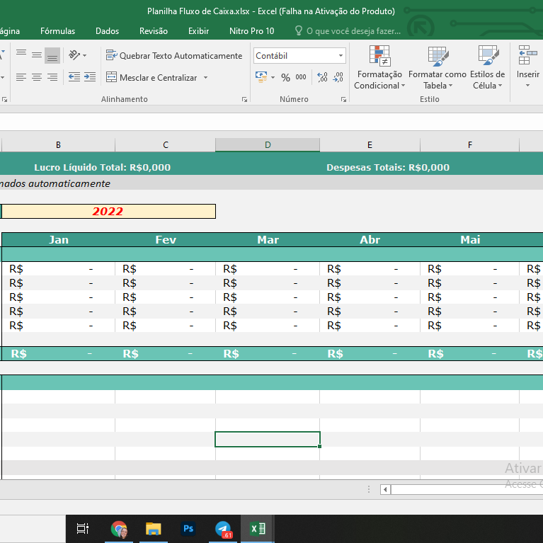 Planilha Planilha Fluxo de Caixa