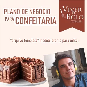 Imagem de capa para o Curso online Plano de Negócio da Formato 8 para confeitaria (modelo template)