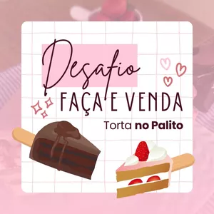 Imagem de capa para o Curso online Desafio faça e venda: torta no palito*