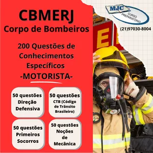 Imagem de capa para o Ebook 200 EXERCÍCIOS - CONHECIMENTOS ESPECÍFICOS - MOTORISTA DOS BOMBEIROS